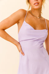 Suki Front Split Midi Dress Lilac
