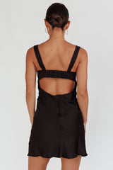 Stazi Sweetheart Neckline Mini Dress Black